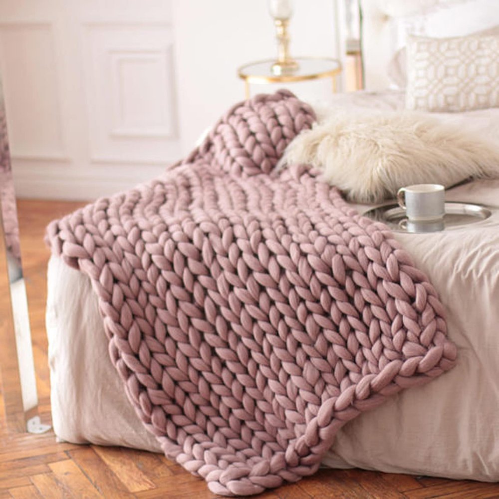 MBROS Chunky-Knit Weighted Blanket