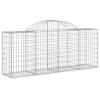 ZEYUAN Gabions with High Arch, 18 pcs., 200 x 50 x 80/100 cm, Galvanized Iron Gabion Fence, Garden Stone Basket, Decorative Fence view 3