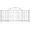 ZEYUAN Gabions with High Arch, 18 pcs., 200 x 50 x 80/100 cm, Galvanized Iron Gabion Fence, Garden Stone Basket, Decorative Fence view 4
