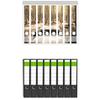 Wallario Set of 8 Narrow Binders with Adhesive Labels, Rusty Classic Car in the Forest Design view 1