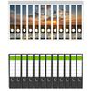 Wallario Set of 12 Narrow Binders with Sunflower Meadow Sunset Spine Labels view 1