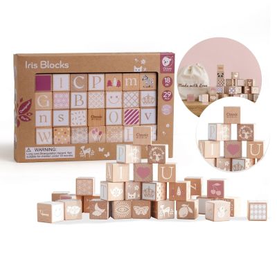 Classic World Iris Wooden Building Blocks for Children 18+ Months