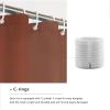 Rustic Arc Line Shower Curtain, Minimalist Farmhouse Design, 200 x 200 cm, with 12 Hooks view 4