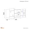 Flex-Well Morena Wall Cabinet, 100 cm, Matte Basalt Gray view 4