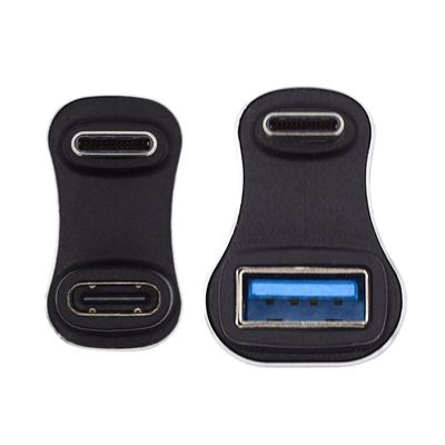 xiwai USB 3.0 Type-C Female-to-Male & OTG Opposite-Facing U-Shaped Right-Angle Power/Data Adapter for Steam Deck