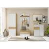 MILAN Shoe Cabinet in White and Artisan Oak Look, 85 x 105 x 38 cm view 4