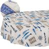 ANRO Wipe-Clean Maritime Oval Tablecloth, 240 x 140 cm, for Garden Tables view 1
