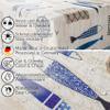 ANRO Wipe-Clean Maritime Oval Tablecloth, 240 x 140 cm, for Garden Tables view 4