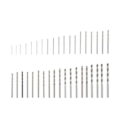 SBTRKT 10-Piece 0.3–4.0 mm HSS Twist Drill Bit Set for Dremel Rotary Tools, Cylindrical Shank, Mini Drill Set (1.1 mm)