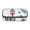 FRESQA Food Pattern Large-Capacity Durable Compartment Pencil Case with Cartoon Rockets, One Size, Key Case view 1