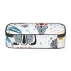 FRESQA Food Pattern Large-Capacity Durable Compartment Pencil Case with Cartoon Rockets, One Size, Key Case view 3