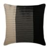 The HomeCentric Dark Secret Black Silk Cushion Shams, Color Block and Piping, 2-Pack, 60 x 60 cm view 1