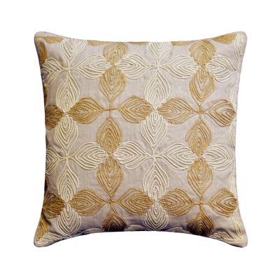 The HomeCentric Jute Curl Beige Decorative Pillow Covers, 2-Pack, 65 x 65 cm
