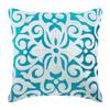 The HomeCentric Moroccan Tile Turquoise Velvet Pillow Covers, 2-Pack, 16 x 16 in view 1