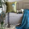 The HomeCentric Green Peacock Feather Euro Pillow Shams, 2-Pack, 26 x 26 in view 3
