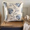 The HomeCentric Morning Flower Blue Linen Cushion Covers, 2-Pack, 50 x 50 cm view 2