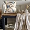 The HomeCentric Morning Flower Blue Linen Cushion Covers, 2-Pack, 50 x 50 cm view 3