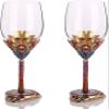 KanDuo Gold Enamel Red Wine Glass Set view 1