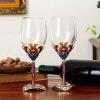 KanDuo Gold Enamel Red Wine Glass Set view 2