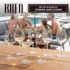 Floating Pool Wine Glasses (18 oz | Set of 8) | Shatterproof Tritan Plastic Stemmed Wine Glasses for Outdoor Use, Dishwasher Safe view 2