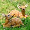 HEITIGN 2-Piece Sika Deer Statues, Outdoor Garden Decor view 2