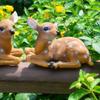 HEITIGN 2-Piece Sika Deer Statues, Outdoor Garden Decor view 3