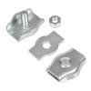 10x 8 mm Galvanized Simplex Wire Rope Clamps view 1