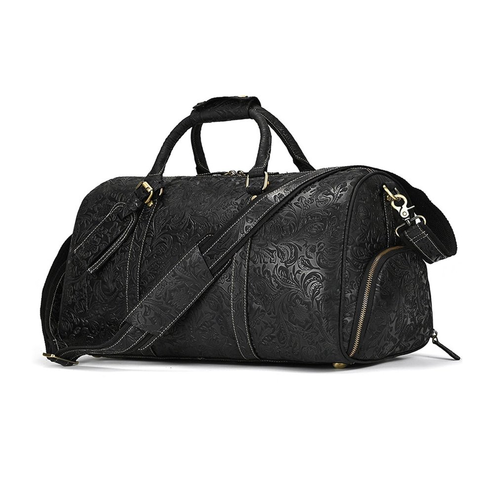 Vintage Leather Duffel Bag for Men, Travel and Carry-On