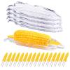 PEOUWNES Stainless Steel Corn Holders, 16-Piece Set with 5 Trays view 1
