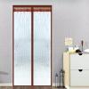 Magnetic Thermal Door Curtain, Cold and Heat Protection, Waterproof, Windproof, Brown Cube, 110 x 205 cm view 1