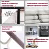 Magnetic Thermal Door Curtain, Cold and Heat Protection, Waterproof, Windproof, Brown Cube, 110 x 205 cm view 2