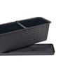 Tymar Rattan-Style Window Planter Boxes with Saucers, 2-Pack, Brown, 80 cm view 4