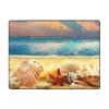 Seashells on the Sandy Beach Printed Area Rug, Fluffy, Shaggy, Soft view 1
