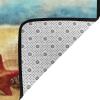 Seashells on the Sandy Beach Printed Area Rug, Fluffy, Shaggy, Soft view 3
