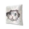 FRODOTGV Cute Cat Behind Broken Wall Striped Pillow Covers with Zipper, 2-Pack, 40.6 x 40.6 cm view 3