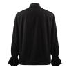 Beokeuioe Men's Ruffle Shirt Gothic Pirate Long-Sleeve Medieval Renaissance Viking Victorian Steampunk Cosplay Top view 4