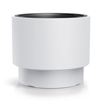 Tymar Flower Pot with Insert, Plastic Planter, White, 30 cm