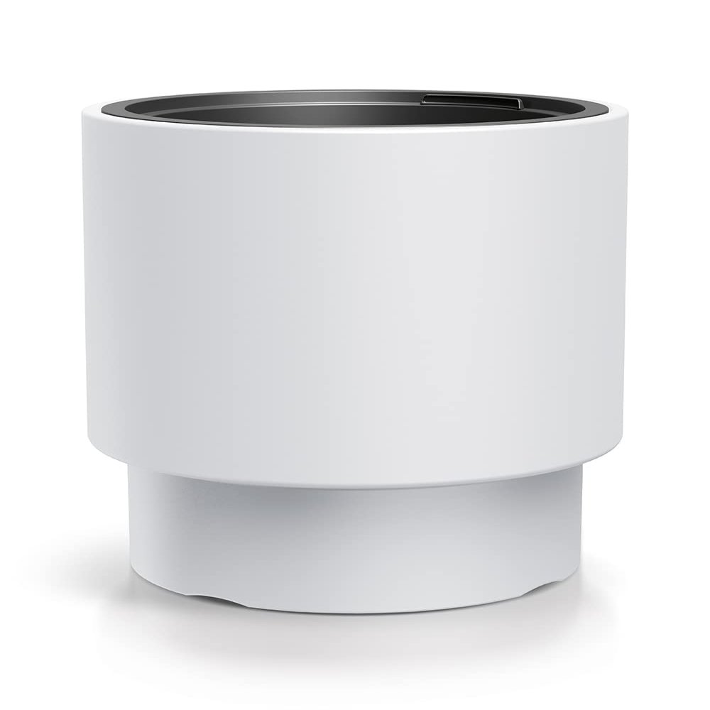 Tymar Flower Pot with Insert, Plastic Planter, White, 30 cm