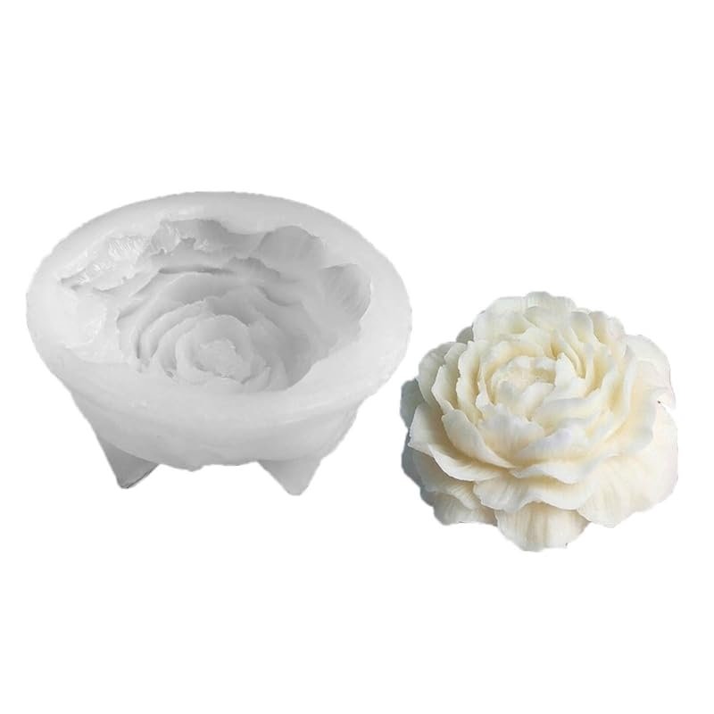 3D Peony Flower Silicone Soap Mold