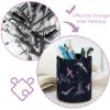 Large-Capacity Desk Pen Holder, Dandelion Pencil Cup Organizer, PU Leather Makeup Brush Holder view 4