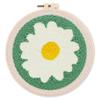 Figured'Art Punch Needle Set for Adults – White Daisy, 20 x 20 cm view 1