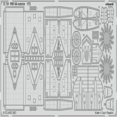 Eduard 1:72 PBY-5A Catalina Exterior Detail Set, EDU72731