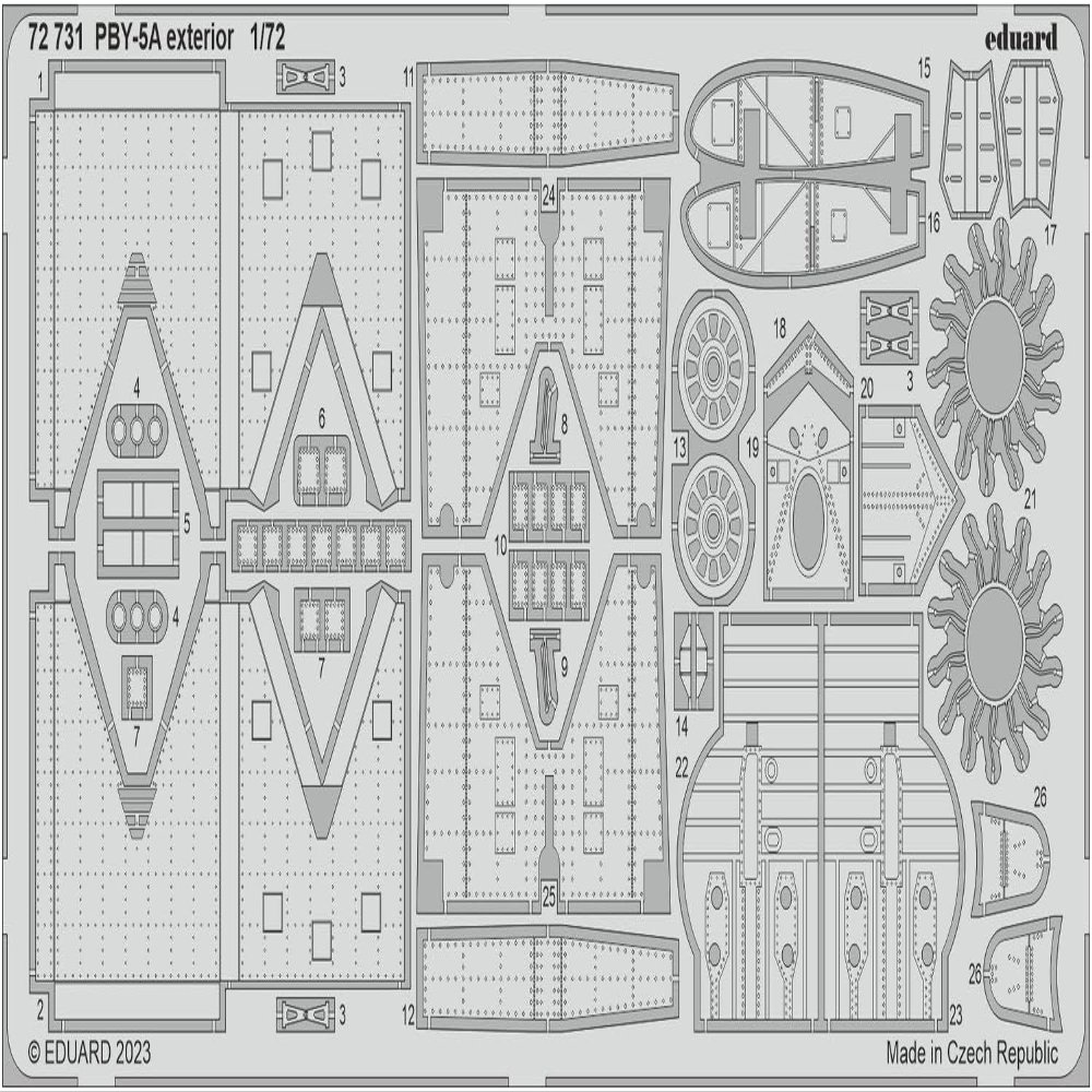 Eduard 1:72 PBY-5A Catalina Exterior Detail Set, EDU72731