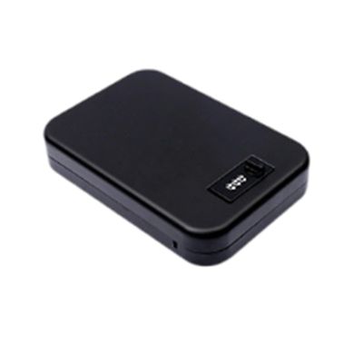 Portable Mini Safe, Waterproof, with Steel Cable, 3-Digit Combination Lock, Black
