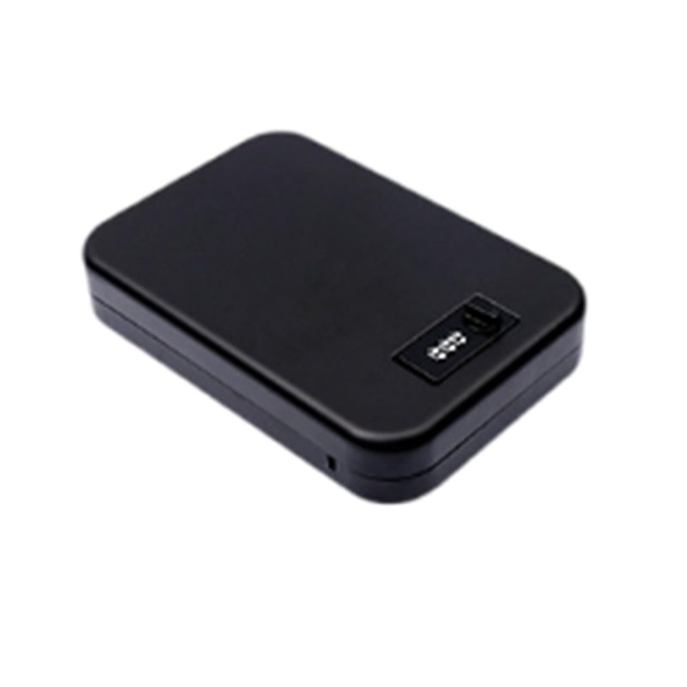 Portable Mini Safe, Waterproof, with Steel Cable, 3-Digit Combination Lock, Black