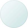 Homgoday High-Quality Tempered Glass Tabletop, 400 mm Diameter, Transparent, Model 243625 view 1
