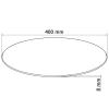 Homgoday High-Quality Tempered Glass Tabletop, 400 mm Diameter, Transparent, Model 243625 view 3