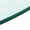 Homgoday High-Quality Tempered Glass Tabletop, 400 mm Diameter, Transparent, Model 243625 view 4