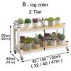 LIGUOYI 2-/3-Tier Plant Stand with Wheels, Metal, 80/100/120 cm view 4