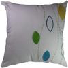 SCHMIDTGARD STOFFE Cushion Cover with Zipper, Linen Look, 40 x 40 cm, White-Green-Yellow view 1